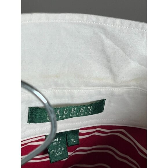Ralph Lauren Striped Top XL Red Striped Classic Old Money Preppy Luxury Retro - Picture 11 of 12